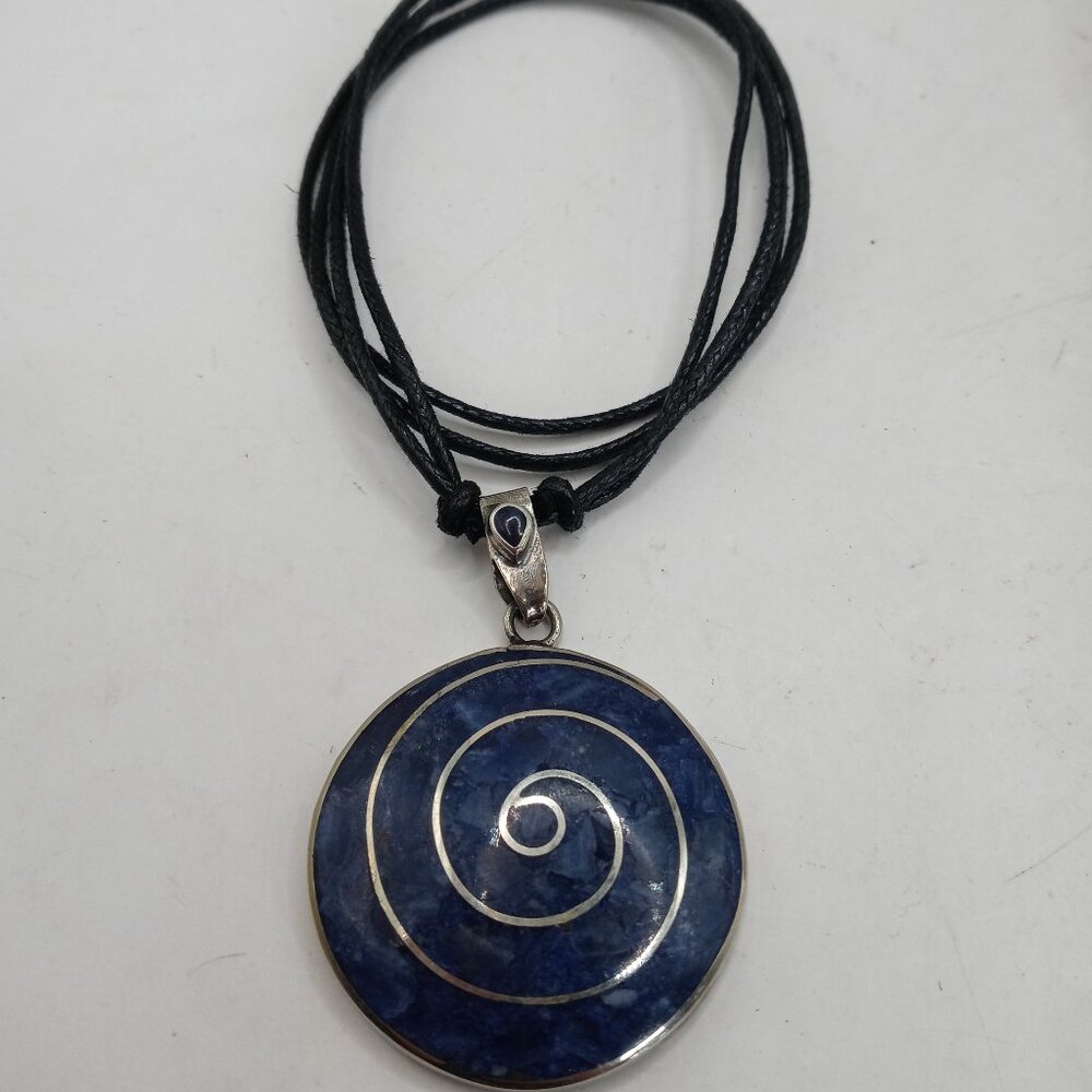 Unisex Adjustable Alpaca Natural Stone Sodalite Necklace View 3